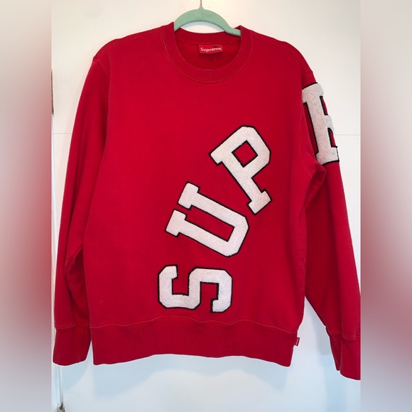 Supreme Other - Supreme Big Arc Red Crewneck Sweatshirt Men’s Medium AUTHENTIC